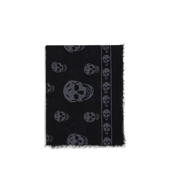 Alexander McQueen Men Black Scarves - Picture 1 of 3